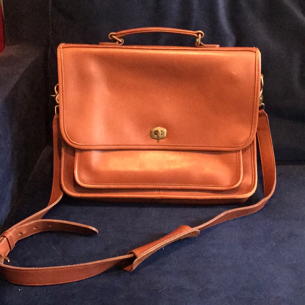 Vintage brown coach satchel, briefcase